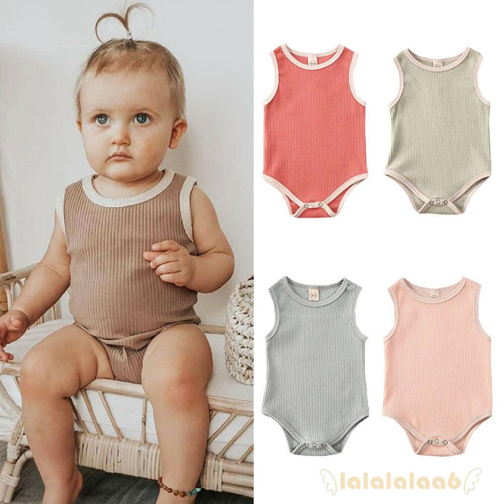 Jumpsuit Cotton Sát Nách Kẻ Sọc Cho Bé