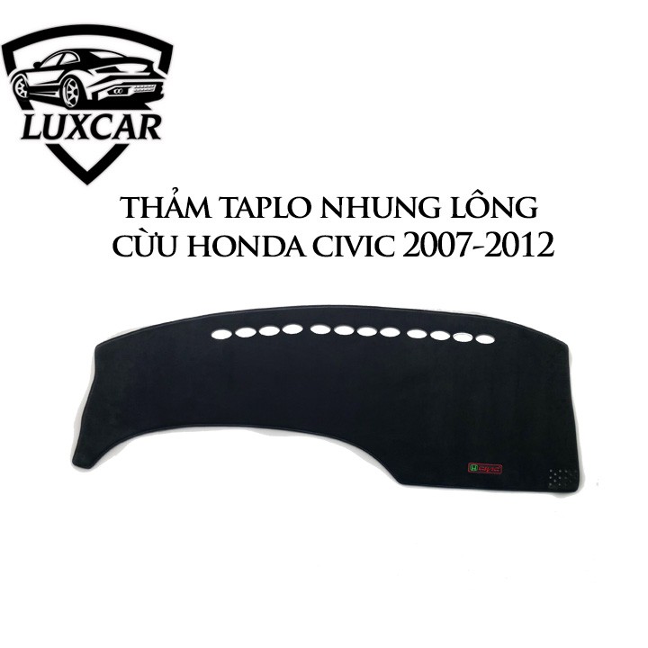 Thảm Taplo Nhung Lông Cừu xe HONDA CIVIC đời 2007 đến 2020 LUXCAR cao cấp