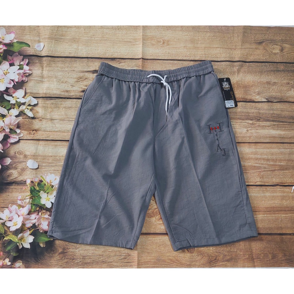 Quần Short Đũi Nam Chất Đũi Xước Cao Cấp Phom FREESIZE (75-90kg), Mã QS.18