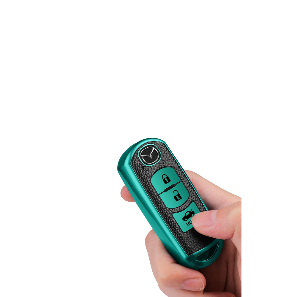 Bao Da + TPU Bảo Vệ Chìa Khóa Xe Hơi Mazda 2 3 5 6 CX-3 CX-5 CX-7 CX-9 CX8 Speed Miata MX5 2016 2017 2018