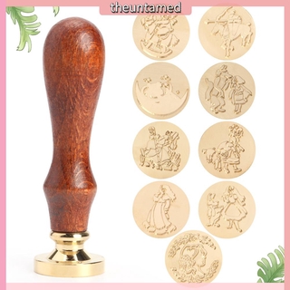 Con dấu sáp niêm phong hình hoạt hình cổ điển thiết kế tay cầm bằng gỗ chất lượng cao
