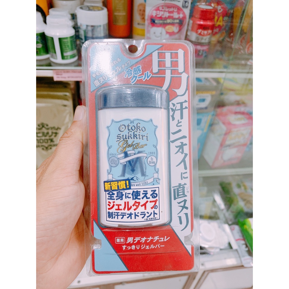 Lăn khử mùi dạng gel dành cho nam DEONATULLE Otoko Sukkiri 40g - Japan
