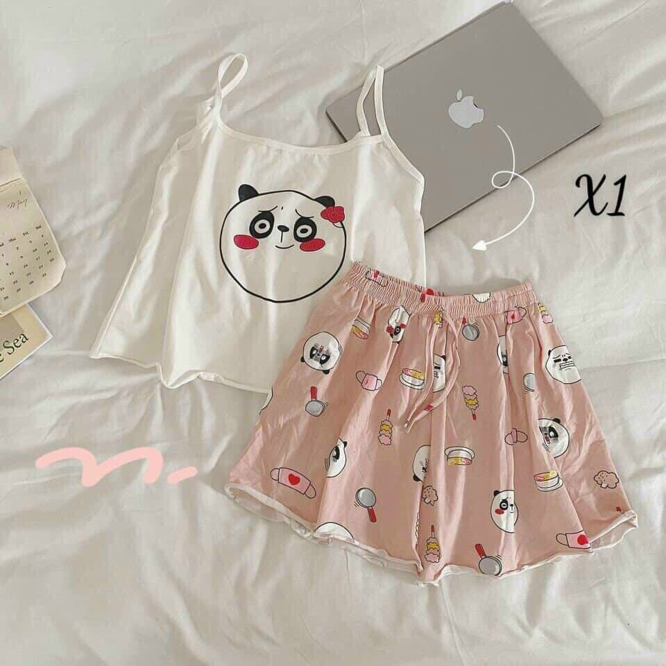 Bộ ngủ hoạt hình ullazang chất cotton JUNIDO B14
