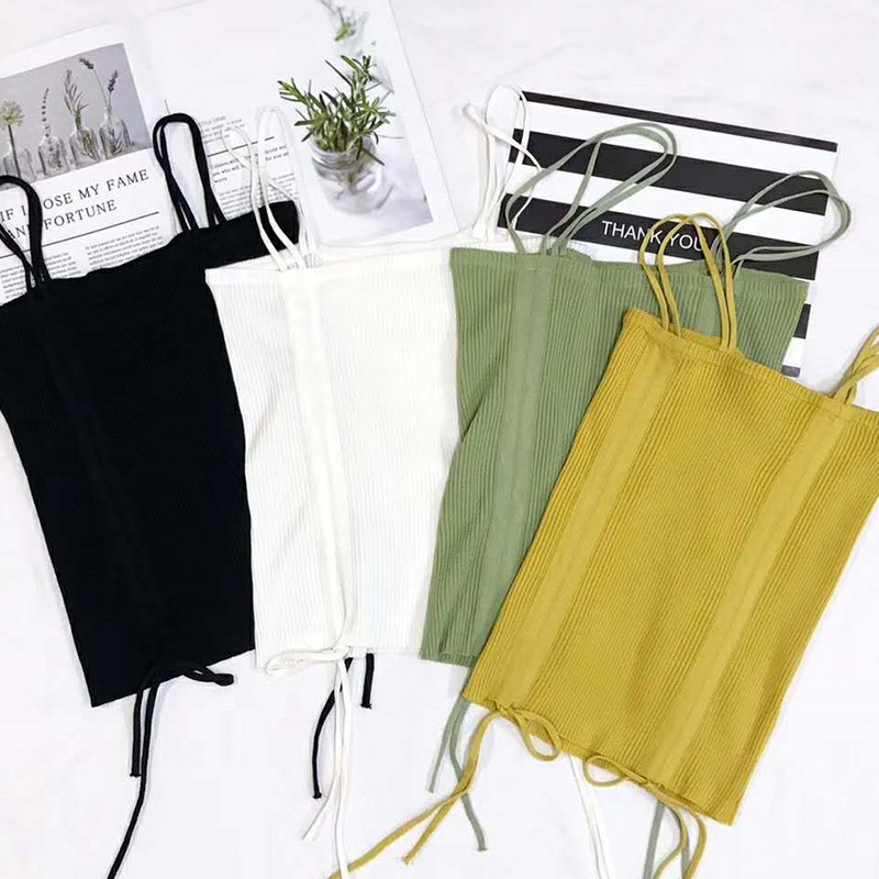 Áo croptop màu trơn thiết kế ôm sát tôn dáng