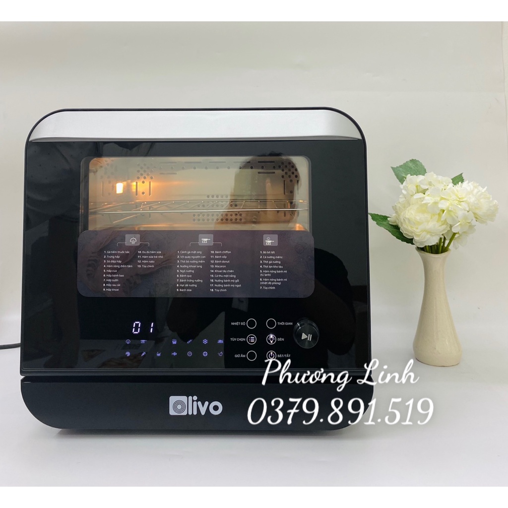 Nồi Chiên Hơi Nước OLIVO SF18 - 50 Chức Năng - Dung Tích 18L - Công Suất 2450W-Hàng Chính Hãng