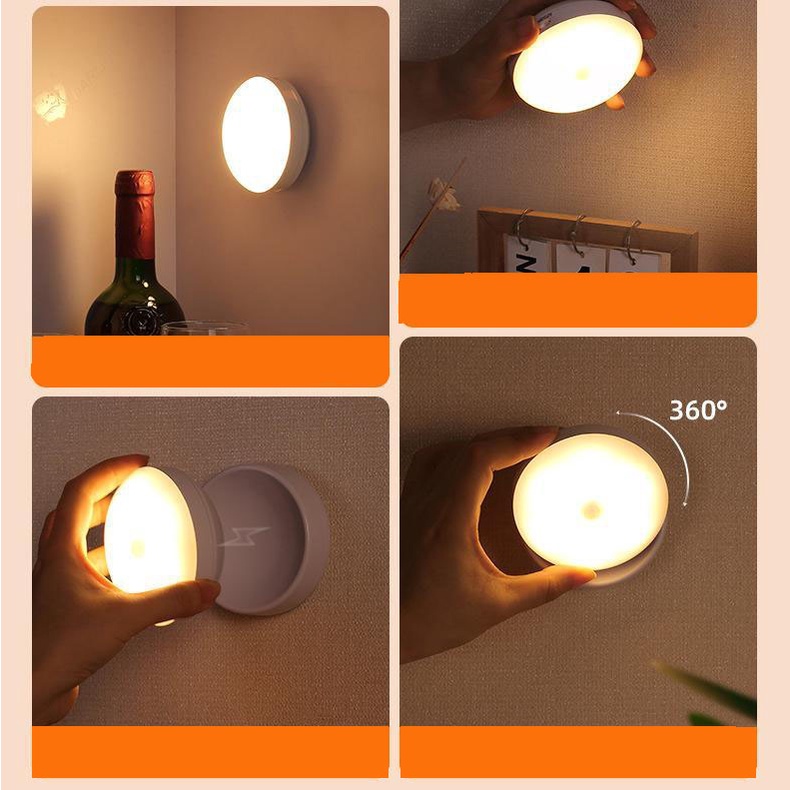 Đèn Led Cảm Ứng Cơ Thể Người Có Thể Sạc Lại Cho Tủ Quần Áo/Phòng Ngủ