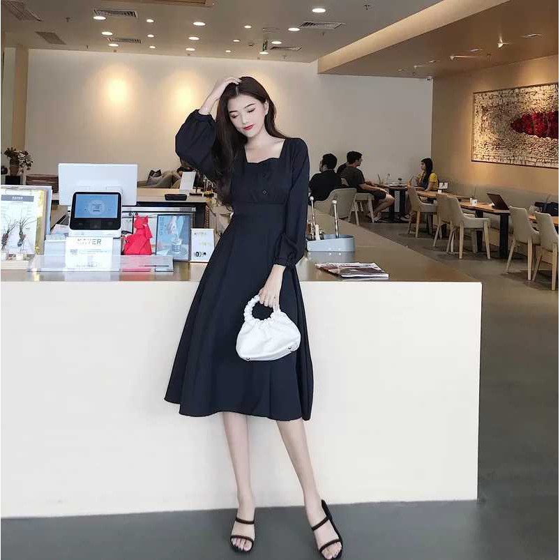 (CÓ SẴN) ĐẦM ULZZANG TAY DÀI - ĐẦM VINTAGE -VẢI ĐẸP LẮM NHA