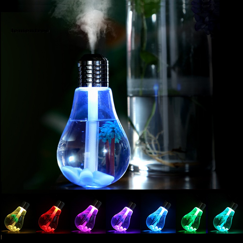 ✡WYB✡Home Mute Air Humidifier Essential Oil Diffuser Mist Maker LED Bulb Night Light