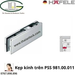 Kẹp kính trên inox bóng Hafele 981.00.011