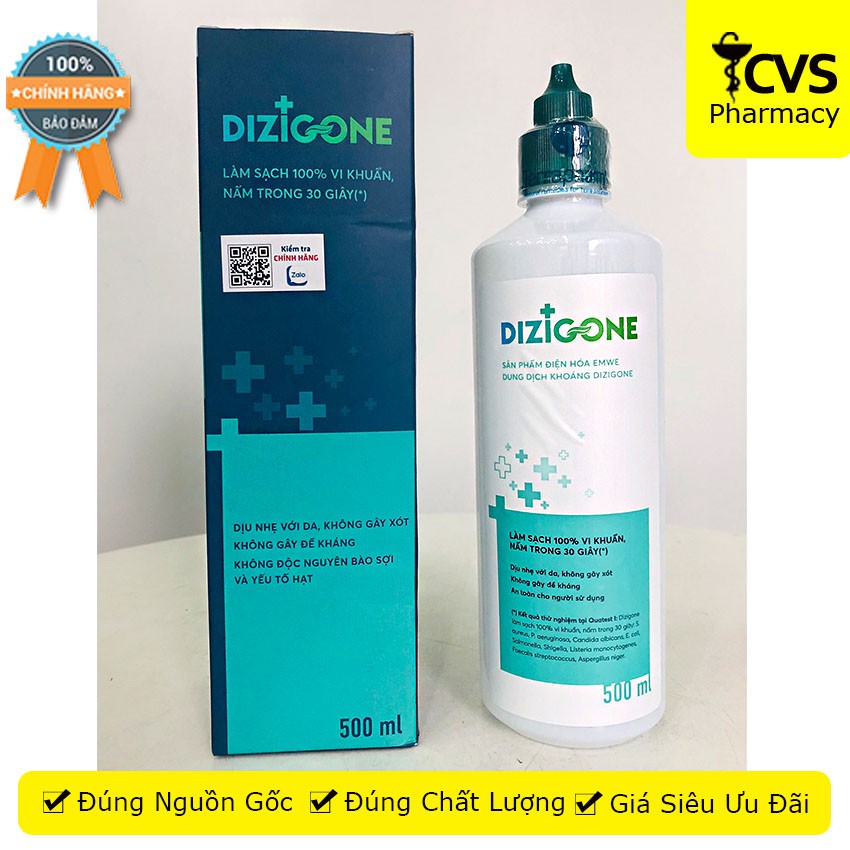 Dung Dịch Sát Khuẩn DIZIGONE 500ml - Giúp Tiêu Diệt Vi Khuẩn, Nấm An Toàn - cvspharmacy