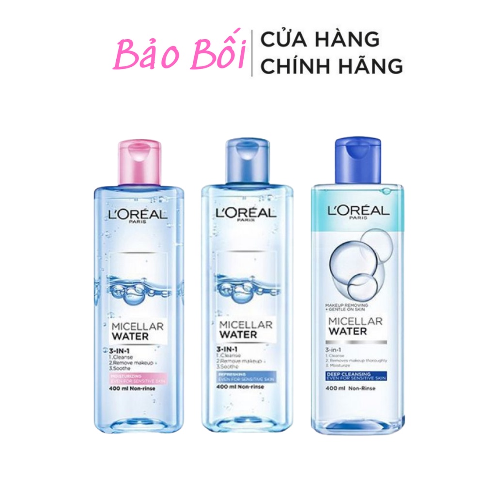 Nước tẩy trang Loreal - L'Oreal Paris 3-in-1 Micellar Water - Bảo Bối