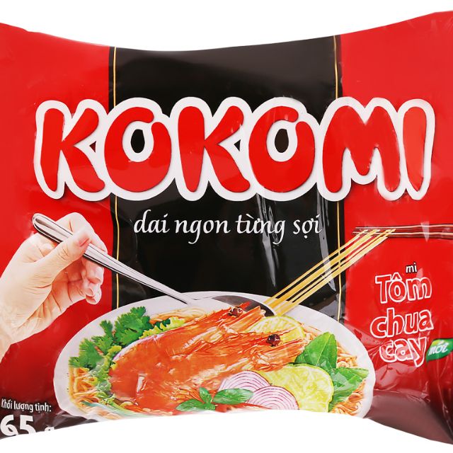 05 gói mì tôm Kokomi tôm chua cay 65g