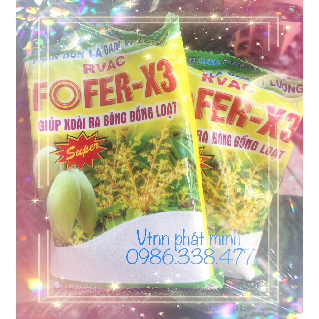 Phân bón lá đạm vi lượng RVAC FOFER-X3 giúp xoài ra bông đồng loạt 100g
