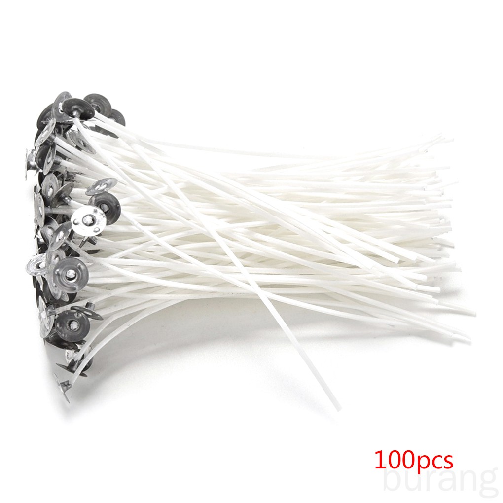 Bộ 100 cái lõi bấc nến màu trắng bằng cotton