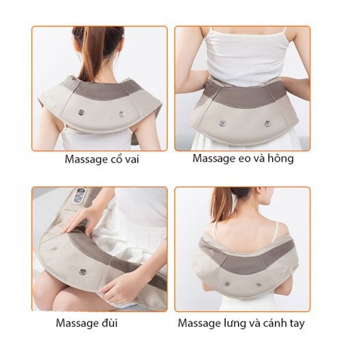 [Lỗi 1 đổi 1] Máy massage đấm lưng vai cổ gáy, đai massage toàn thân cao cấp - Bảo Hành 12 tháng