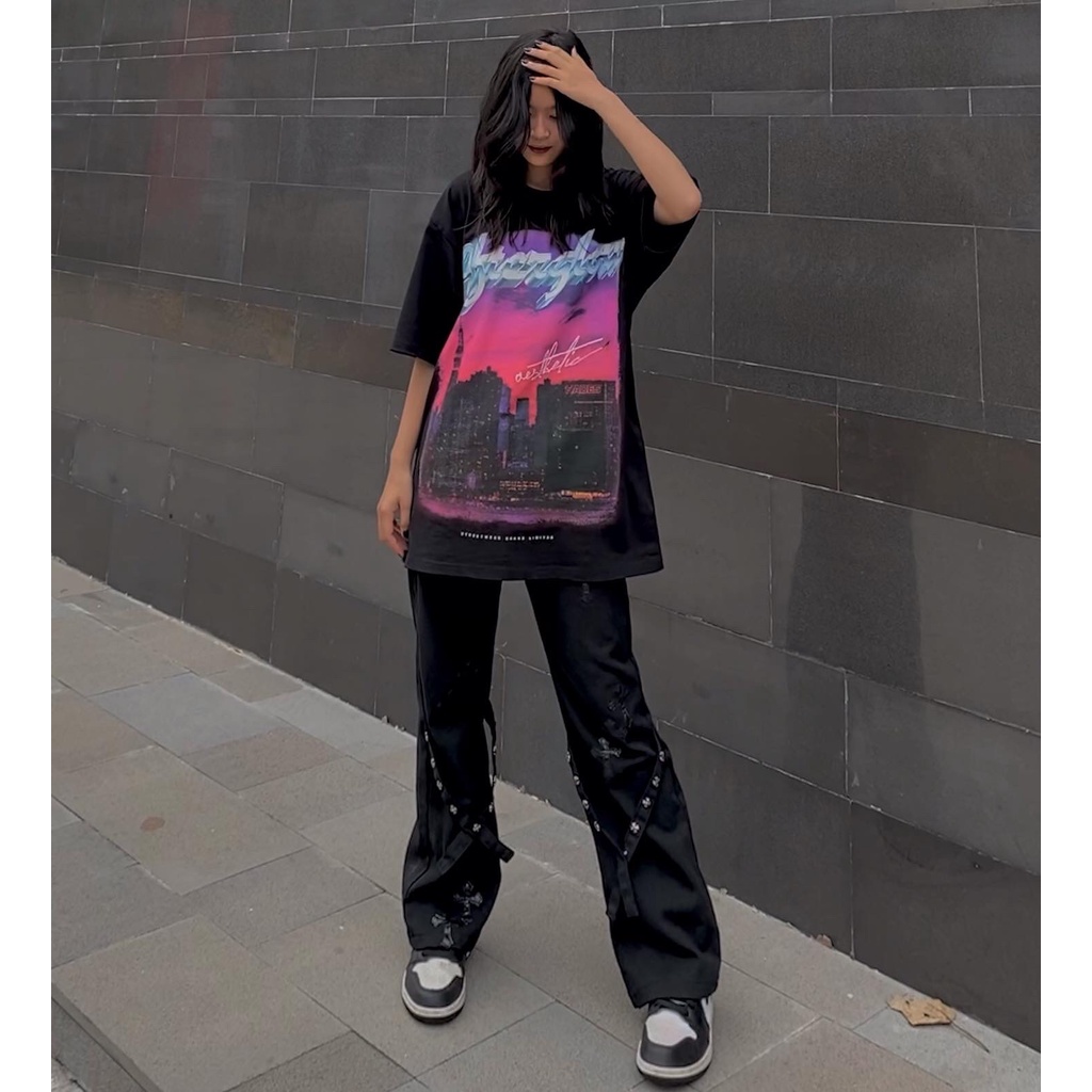 Áo Thun Tay Lỡ Unisex AFTERGLOW 100% Cotton HADES Brand Chính Hãng