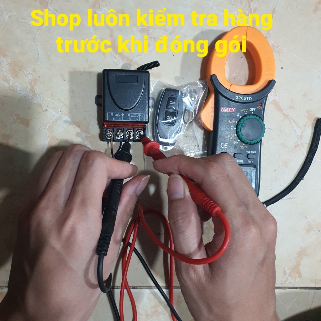 Công tắc điều khiển từ xa 100m 220V Rf tải 30A 3000W