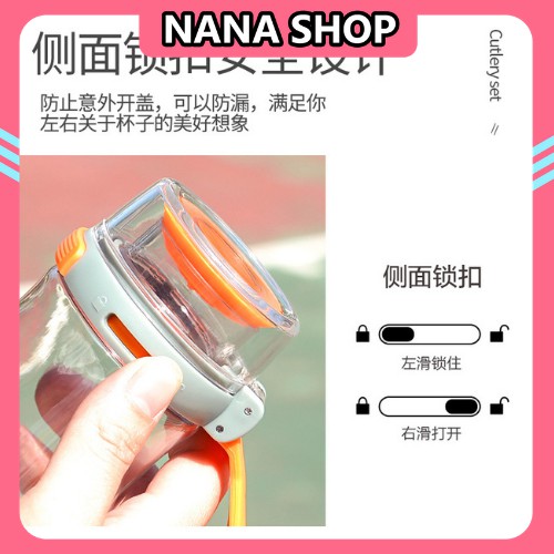 Bình Đựng Nước Cao Cấp ⚡️SIÊU ĐẸP⚡️ Bình Nước Thể Thao 500ML Nắp Bật Nhựa PC An Toàn Tiện Lợi