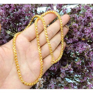 Dây chuyển Hiphop Nam Nữ, hợp Kim Titannium Mạ Vàng, Mạ bạc, dây 2li, Dài 71cm, Thiết kế Dạng thanh mảnh