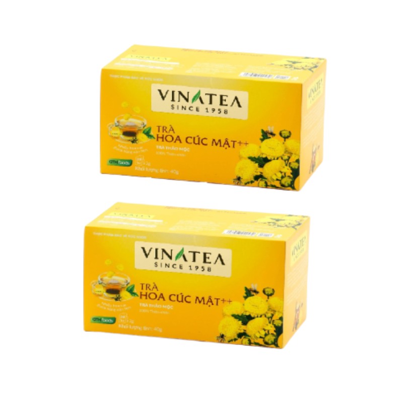 Combo 02 Hộp Trà Vinatea - Trà Hoa Cúc Mật ++ Túi Lọc 40 g