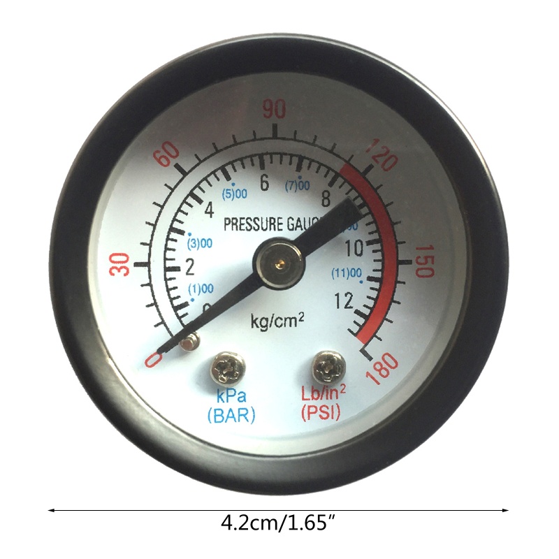Đồng Hồ Đo Áp Suất Khí Nén 0-12Bar 0-180PSI Chuyên Dụng