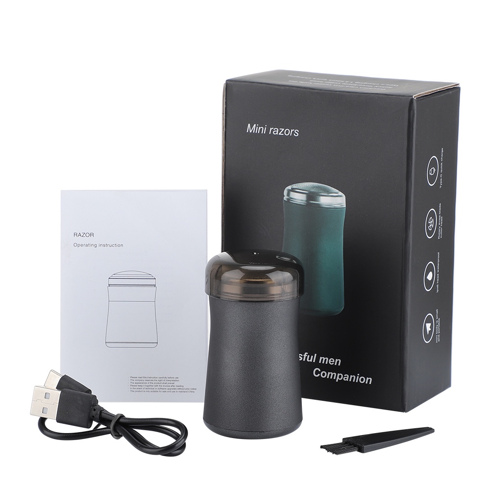 Tông Đơ Cạo Râu Điện Mini Chống Thấm Nước IPX7 Có Thể Sạc Lại Cho Nam