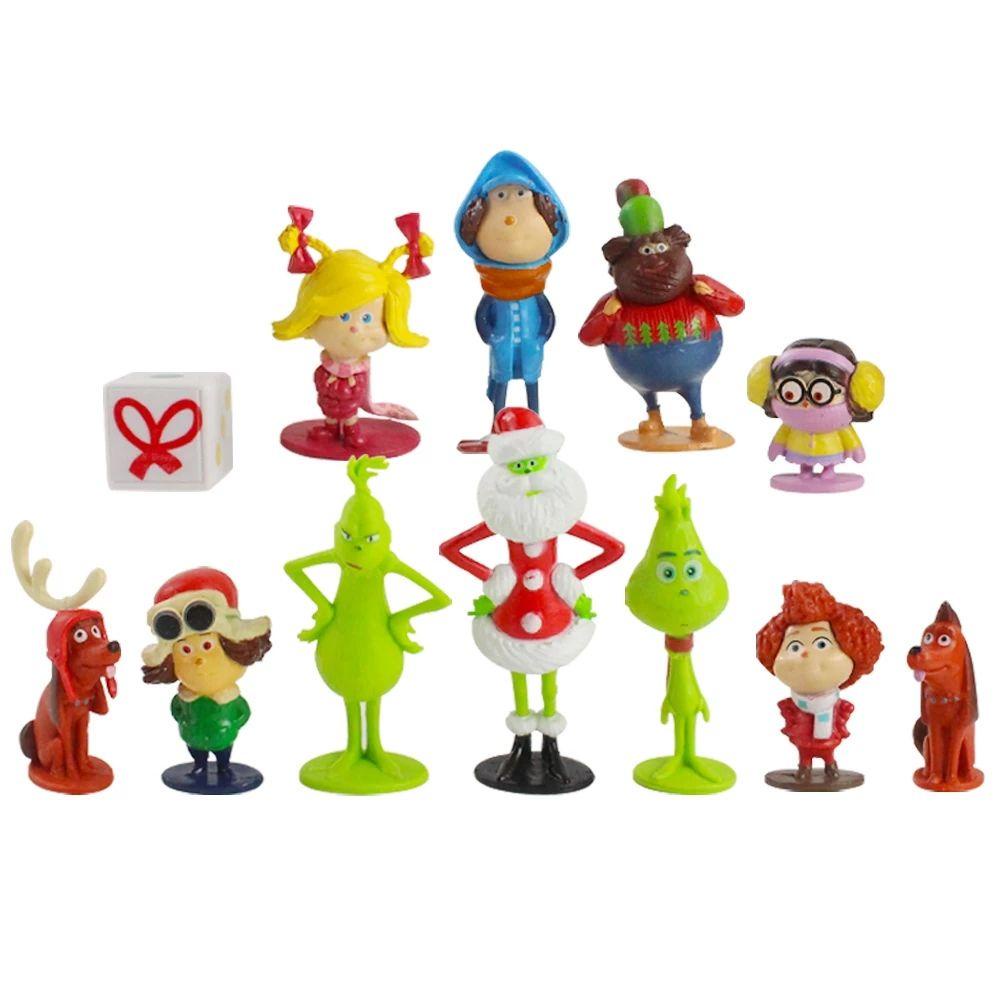 Set 12 Mô Hình Nhân Vật Phim Hoạt Hình Grinch 3-9cm Trang Trí Giáng Sinh