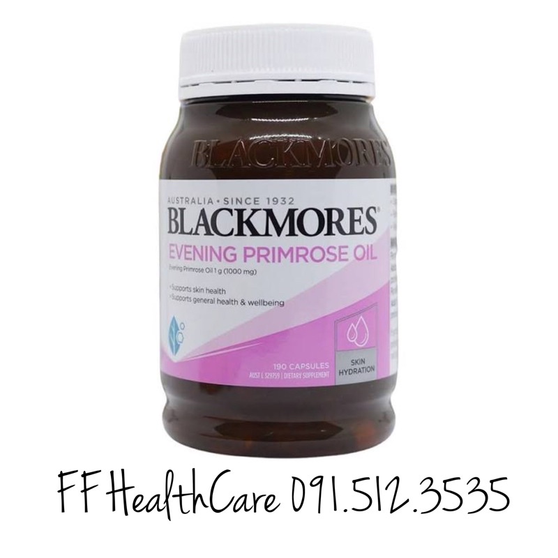 Viên Uống Tinh Dầu Hoa Anh Thảo Blackmores 190v Úc, Blackmores Evening Primrose Oil