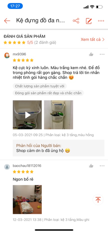Kệ đựng đồ đa năng 3 tầng có bánh xe việt nhật-5567-3