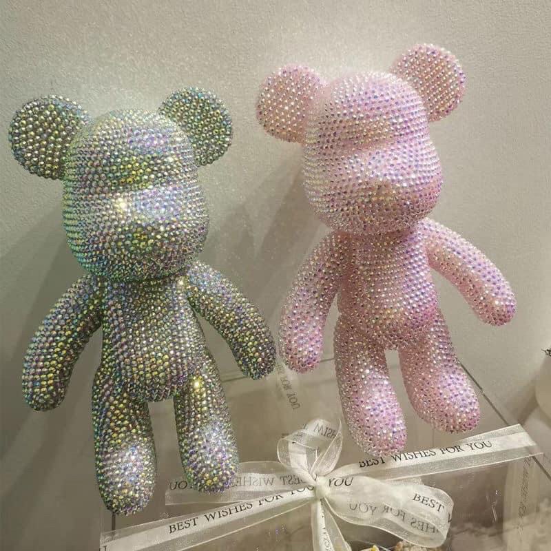 [Mã LIFEXANH03 giảm 10% đơn 500K] Gấu đính đá handmade bearbrick size 23cm