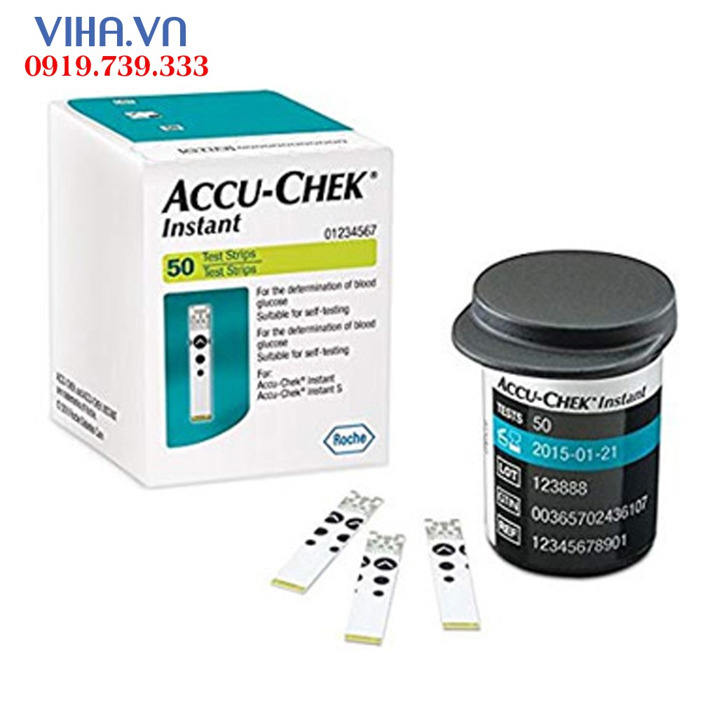 Que thử đường huyết Accu Chek instant