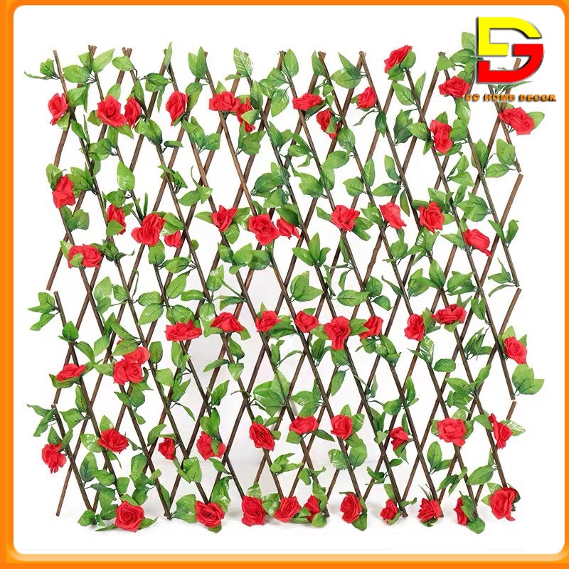 Hoa Giả Dây Hoa Hồng Leo Dài 2m4 Trang Trí Nhà Cửa Decor Chụp Ảnh DG-61