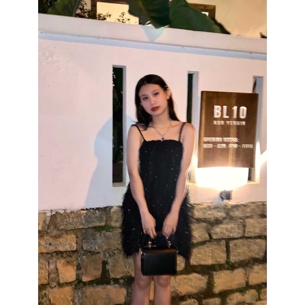 Đầm 2 dây lấp lánh