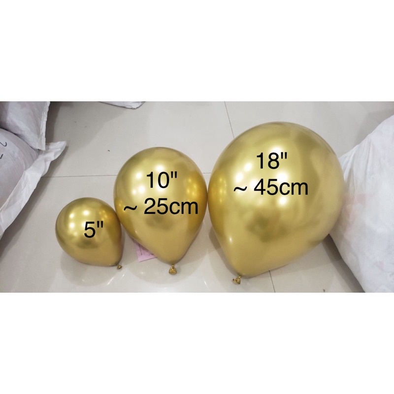 100 quả bóng bay chrome siêu nhũ 5 inch(12cm) size mini ,Bóng chrome siêu nhũ dùng trang trí sinh nhật,trang trí sự kiện