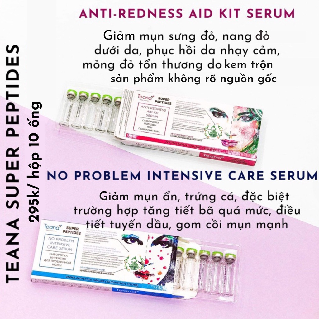 Serum Teana Anti-redness &amp; No Problem 10ml cho da mụn