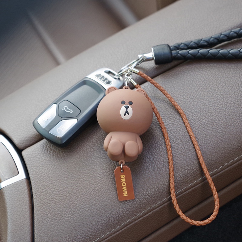 Line friends Dây Treo Trang Trí Gương Chiếu Hậu Xe Hơi Dễ Thương Xinh Xắn