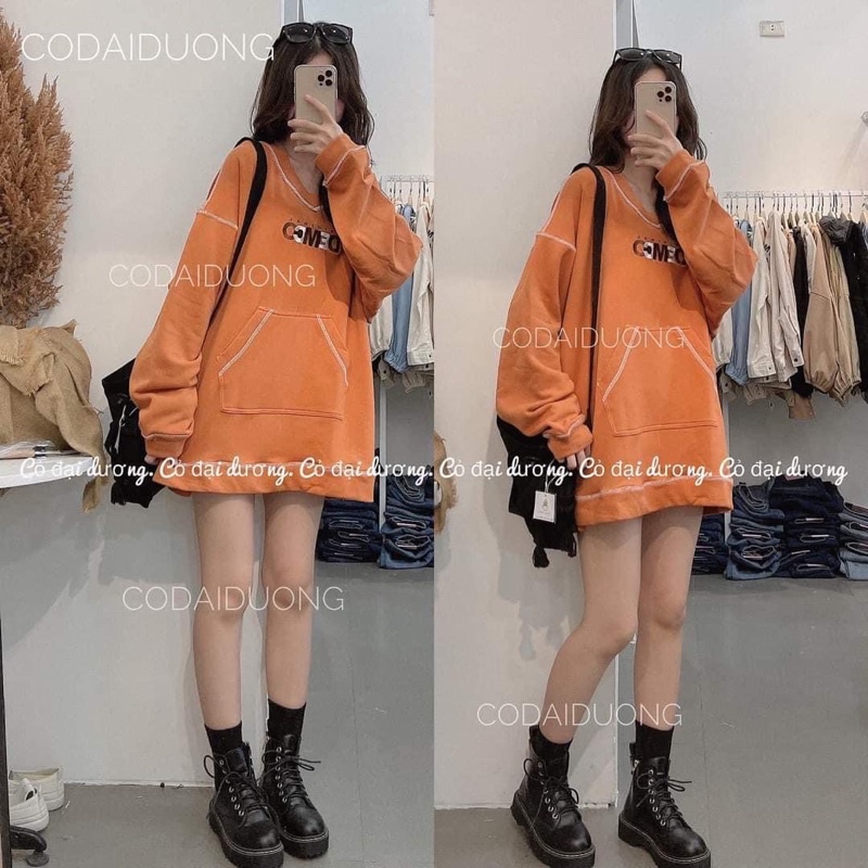 ÁO NỈ CỔ TIM CHỈ NỔI FOM THỤNG TAY DÀI ( ẢNH THẬT ) | BigBuy360 - bigbuy360.vn