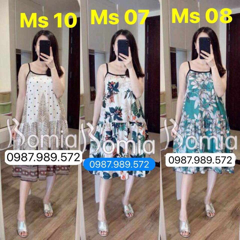 ( XẢ KHO THU VỐN) Váy Lanh Bầu 2 Dây Siêu Mịn Mát hàng đẹp