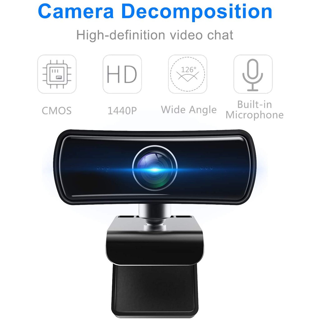 Webcam 2K 2040 * 1080P HD máy tính PC có Micrô truyền hình trực tiếp công việc hội nghị gọi video | BigBuy360 - bigbuy360.vn