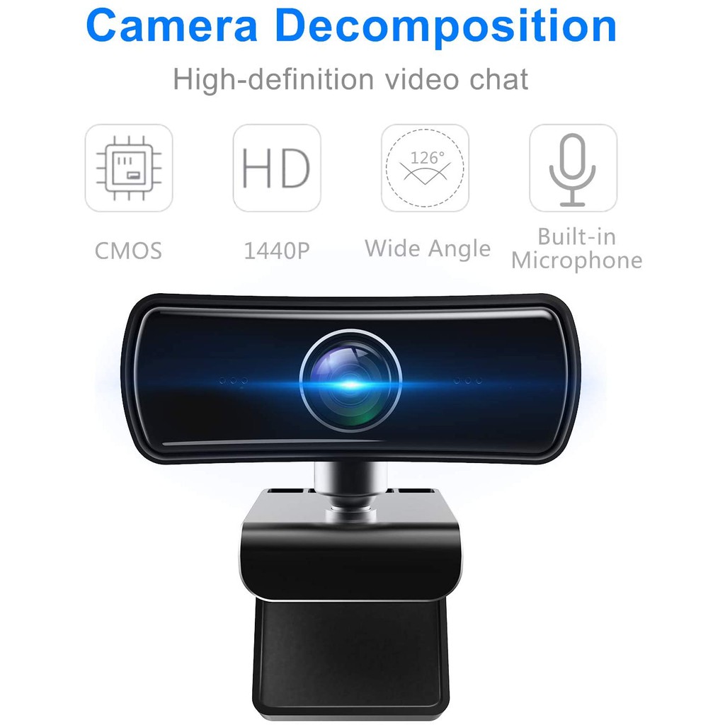 Webcam 2K 2040 * 1080P HD máy tính PC có Micrô truyền hình trực tiếp công việc hội nghị gọi video