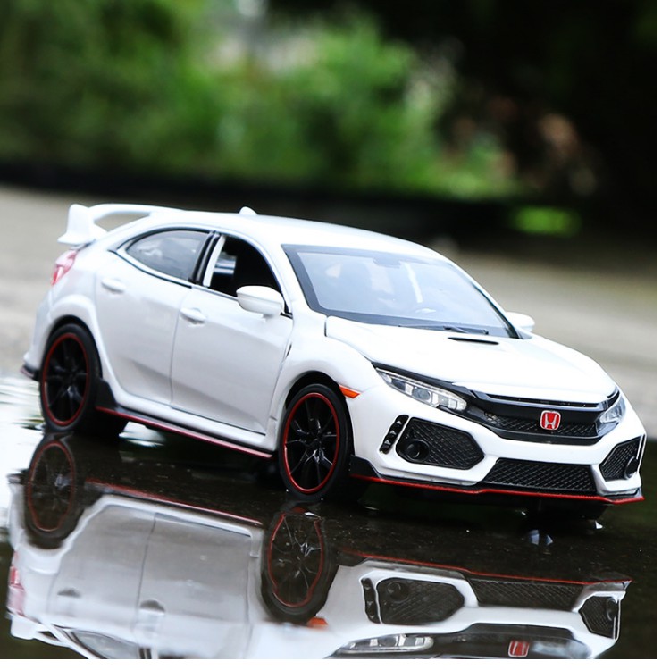 Xe mô hình ô tô Honda Civic Type R tỉ lệ 1:32 xe bằng kim loại có âm thanh và đèn mở các cửa