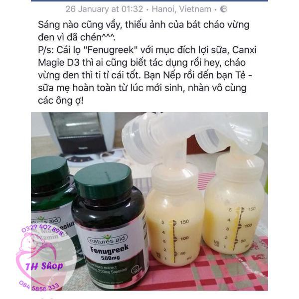 [CHÍNH HÃNG] Viên Lợi Sữa Cỏ Cà Ri Fenugreek 500mg Anh 90 Viên