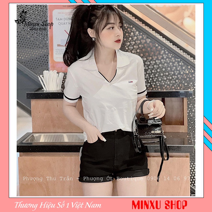 Quần Sooc Bò Nữ, Quần jean Đùi Màu Đen Mặc Siêu Tôn Dáng, Chất Jean Co giãn mềm mát Minxu Shop Q9240, Q9235