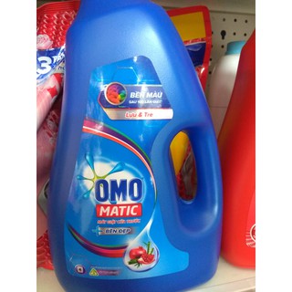 Nước giặt OMO Matic cho máy giặt cửa trước chai 2,3kg