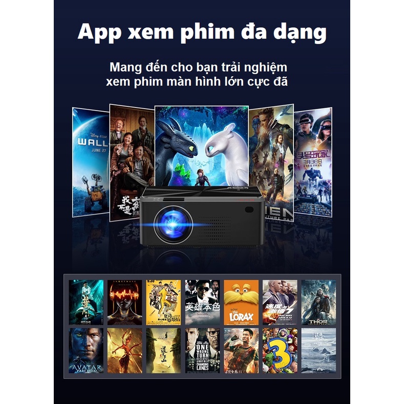 Máy chiếu W2S hệ điều hành Android hỗ trợ kết nối với loa không dây Projector W2S