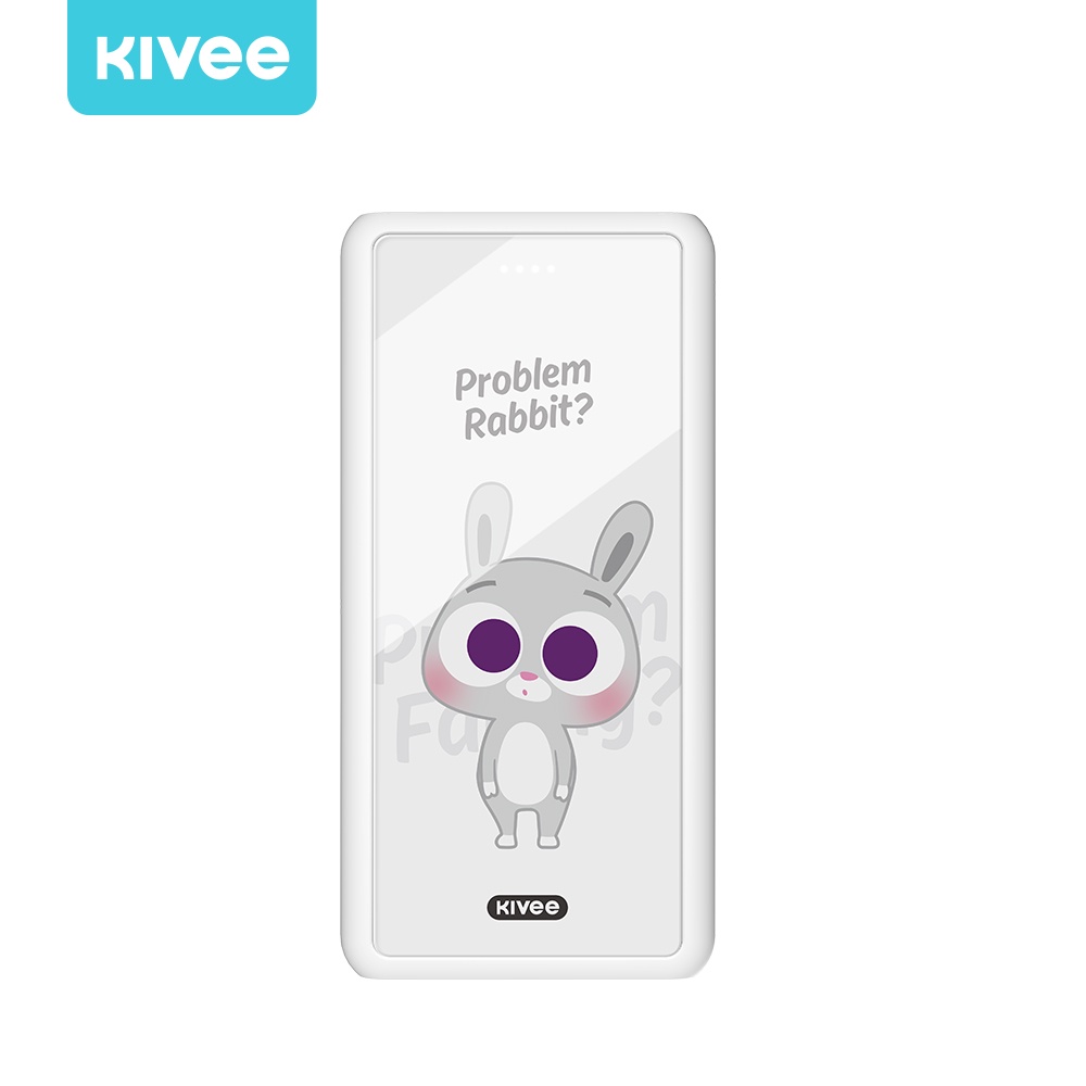 Pin dự phòng KIVEE 10000mAh đầu ra 2.1a đầu vào kép đầu ra kép hình thú dễ thương kèm theo cáp sạc