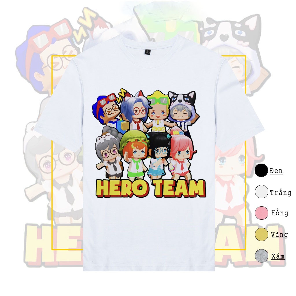 ÁO THUN UNISEX HERO TEAM TINY WORLD MINCRAFT PHÔNG CÓ SIZE TRẺ EM