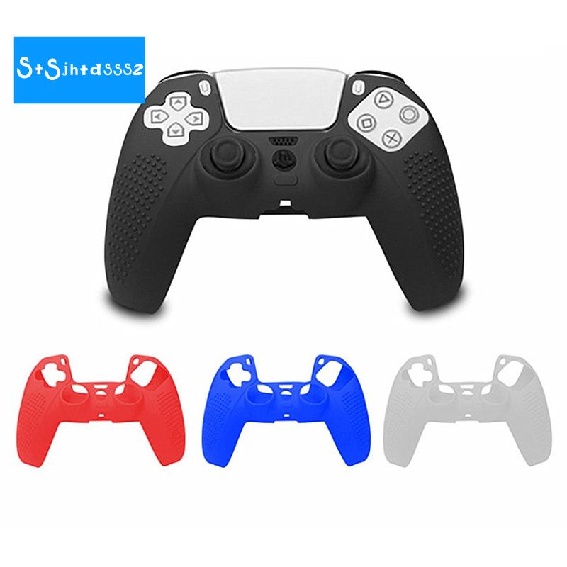 Vỏ Bọc Tay Cầm Chơi Game Ps5 Bằng Silicon Chống Trượt Màu Xanh Dương