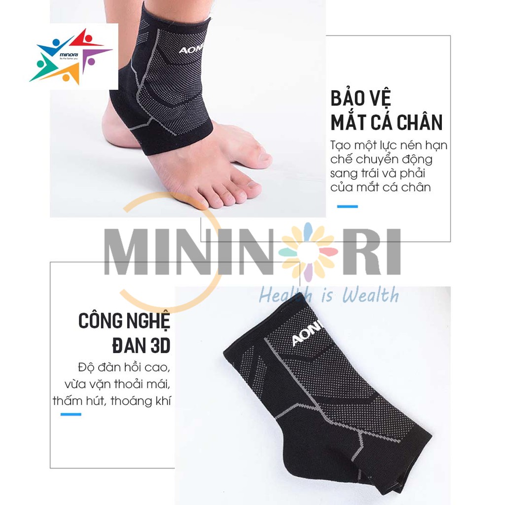 [Mã MINI20k hoàn 10% đơn 199K tối đa 20K xu]Bó Gót Bảo Vệ Mắt Cá Chân Thể Thao Aonijie E4404 - Ôm Sát