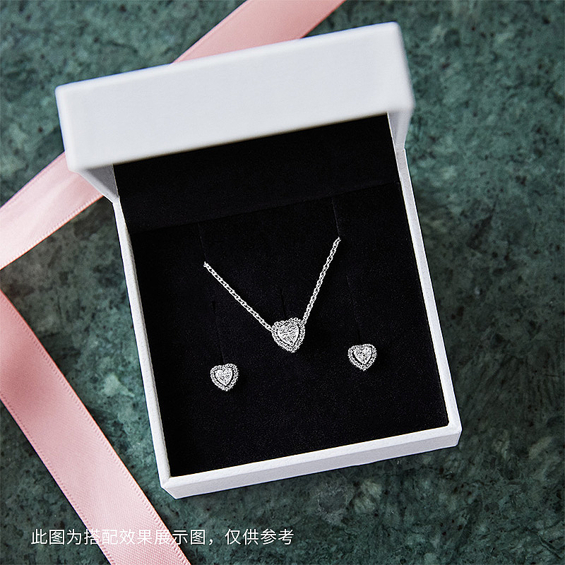 Khuyên tai mạ bạc 925 hình trái tim đính đá tinh tế sang trọng